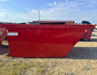 A six yard temporary trash container