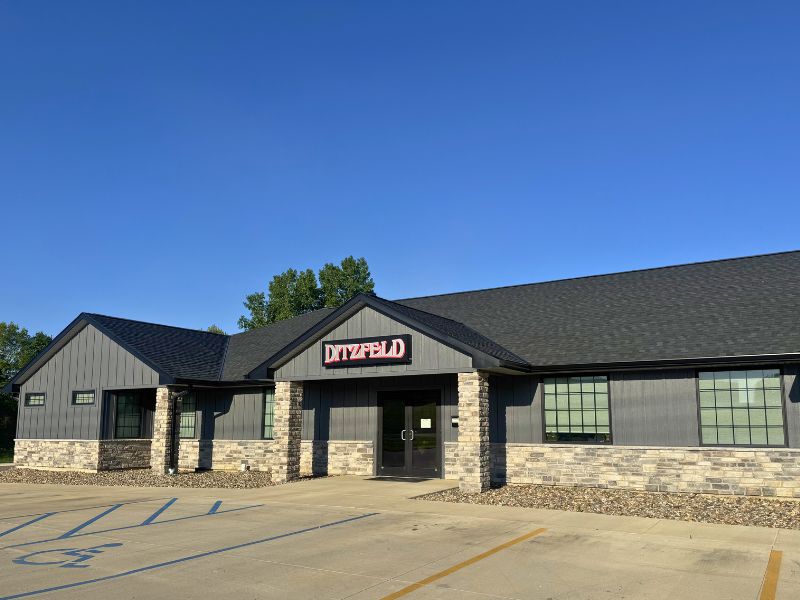 The exterior of the Ditzfeld office on a sunny day