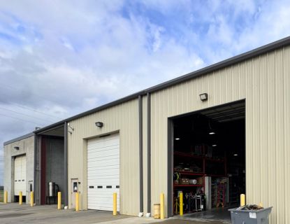 The exterior of the Ditzfeld Maintenance & Service Shop